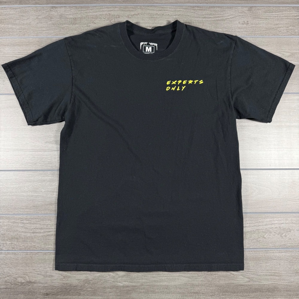 PIT VIPER Mens Black T Shirt Experts Only Graphic Tee Size Medium